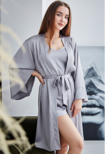 Халат женский шелковый Tomiko 112S