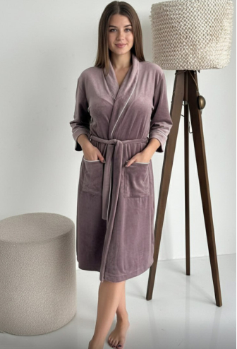 Халат женский велюровый Tomiko 704KP