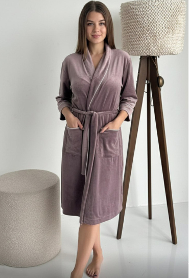 Халат женский велюровый Tomiko 704KP