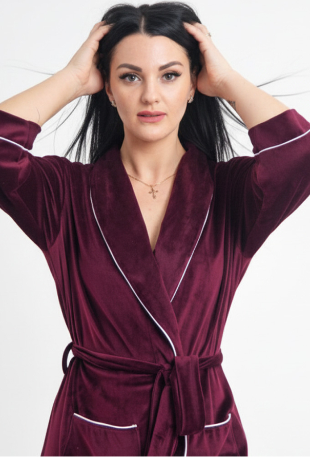 Халат женский велюровый Tomiko 704M фото