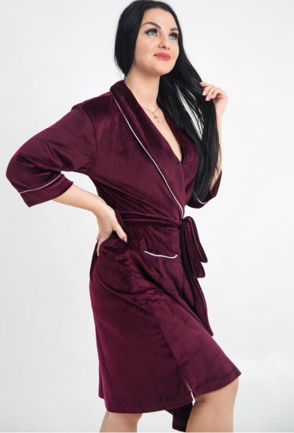 Халат женский велюровый Tomiko 704M фото
