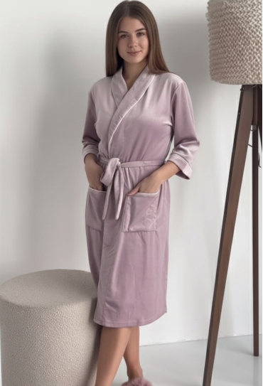Халат женский велюровый Tomiko 704PD