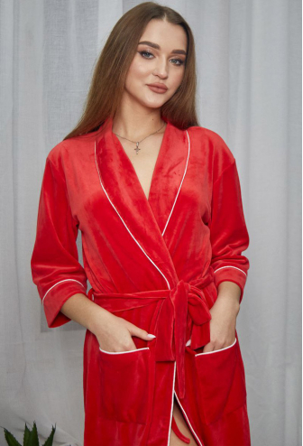 Халат женский велюровый Tomiko 704CR