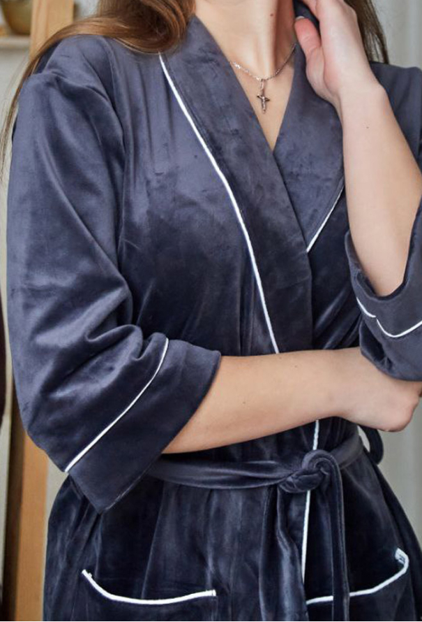 Халат женский велюровый Tomiko 704GF фото