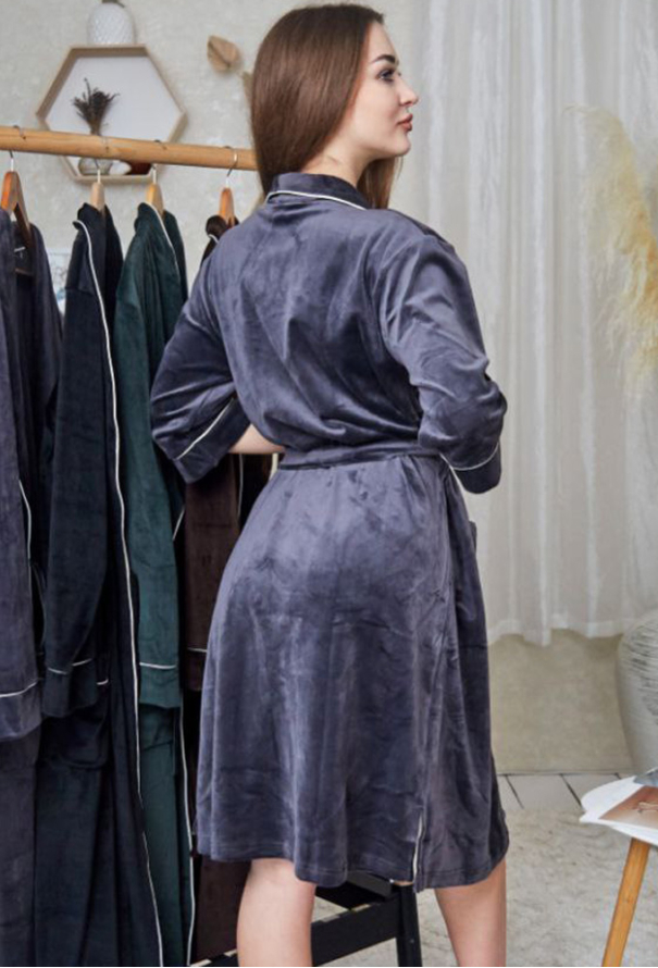 Халат женский велюровый Tomiko 704GF фото