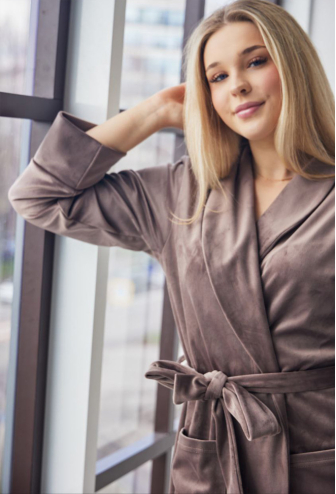 Халат женский велюровый Tomiko 715KP
