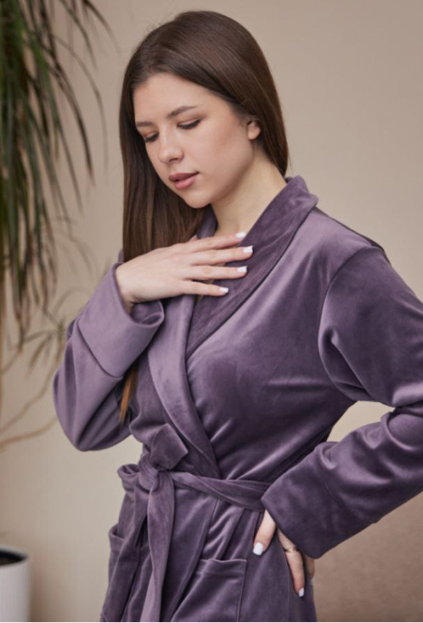 Халат женский велюровый Tomiko 715LV фото