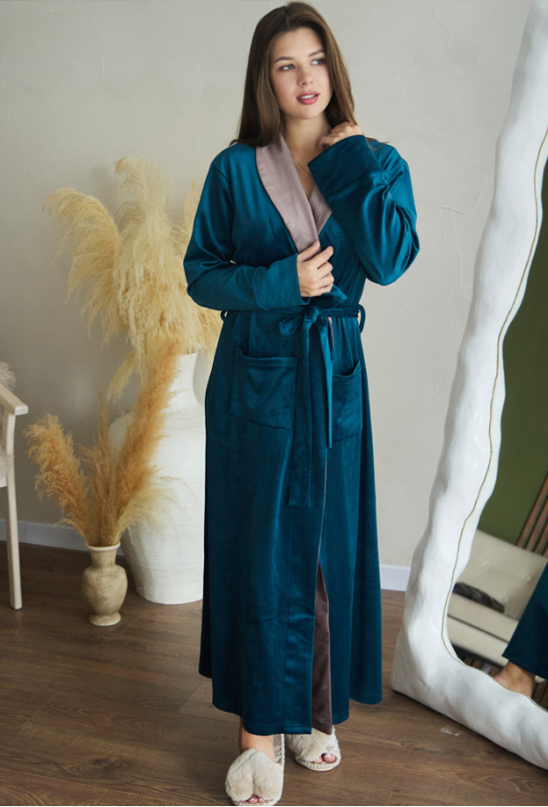 Халат жіночий велюровий Tomiko 720SMK фото