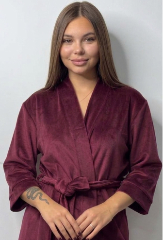 Халат женский велюровый V.Velika 008-21BD