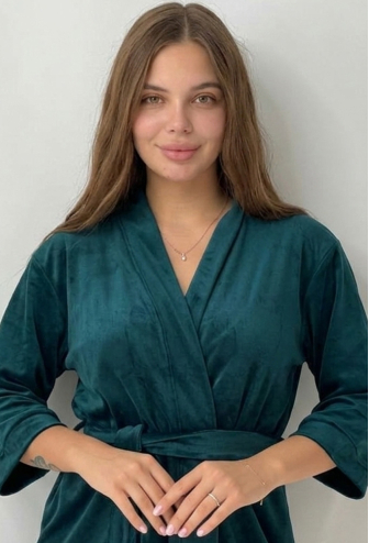 Халат женский велюровый V.Velika 008-21SM