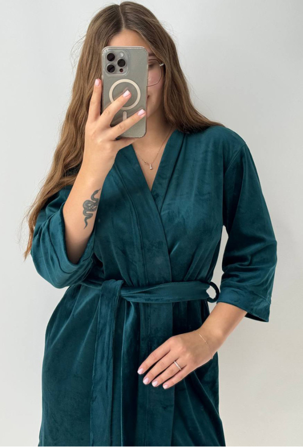 Халат женский велюровый V.Velika 008-21SM фото