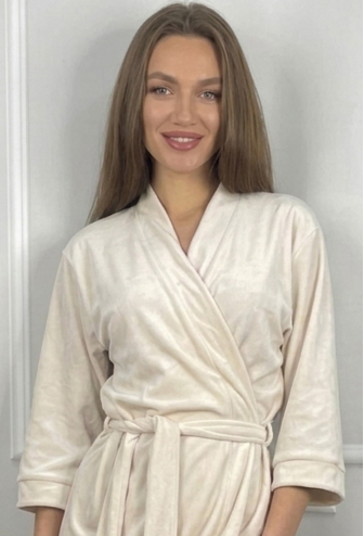 Халат женский велюровый V.Velika 008-21KR