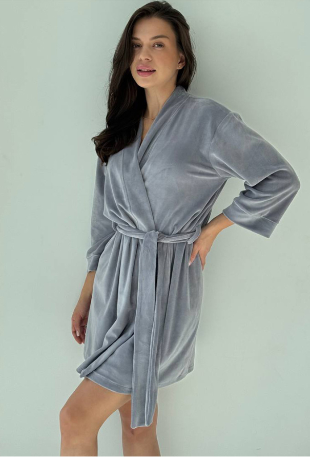 Халат женский велюровый V.Velika 008-21S фото