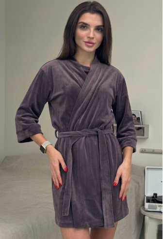 Халат женский велюровый V.Velika 008-21SH