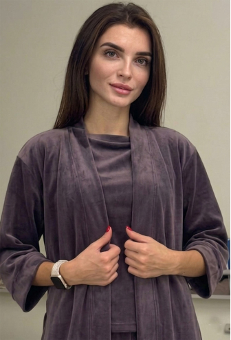 Халат женский велюровый V.Velika 008-21SH