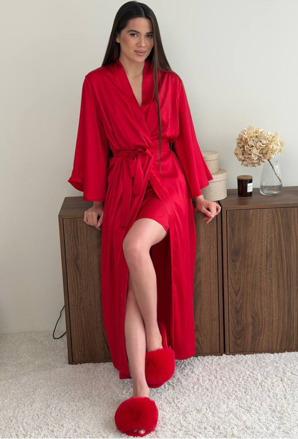 Халат жіночий шовковий V.Velika 257-25KR фото