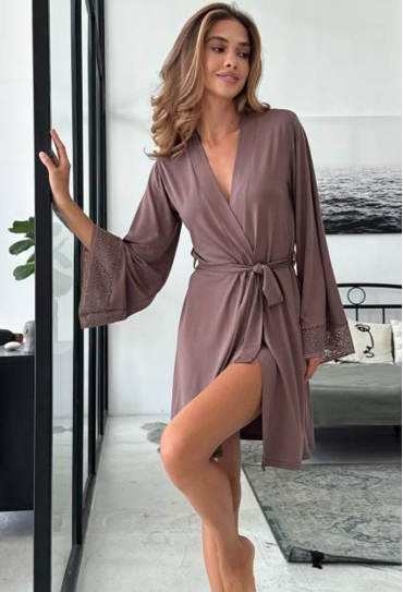 Халат женский вискоза Violet delux Х-М-52MS