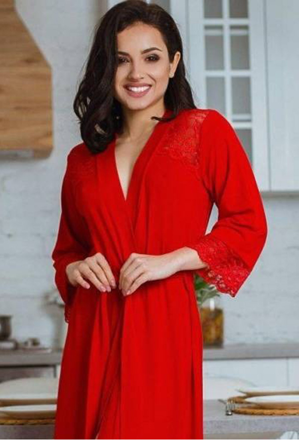 Халат женский вискоза Violet delux Х-М-21-AZ-2-L