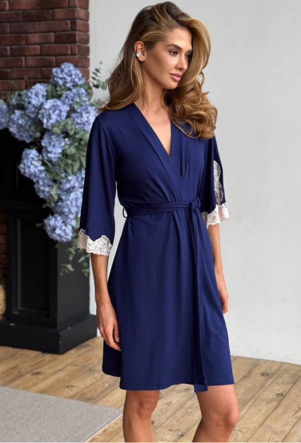 Халат женский вискоза Violet delux Х-М-49SN фото