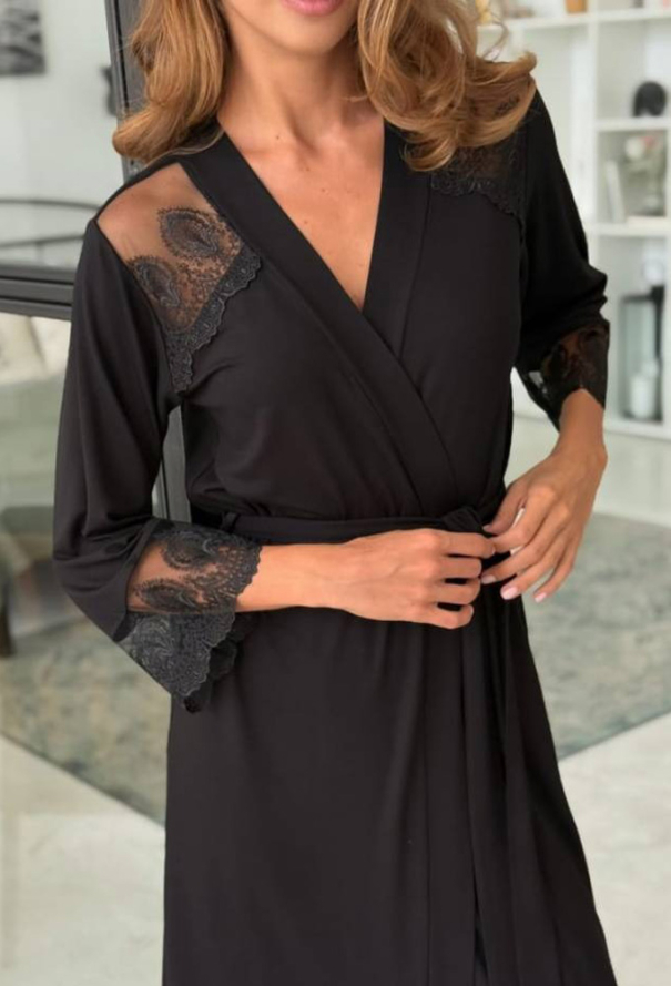 Халат жіночий віскоза Violet delux Х-М-55CHV фото