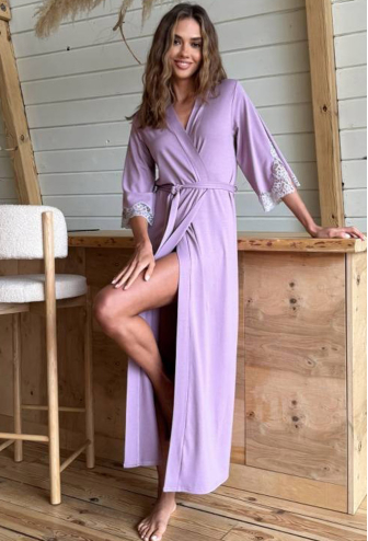 Халат женский вискоза Violet delux Х-М-48SR