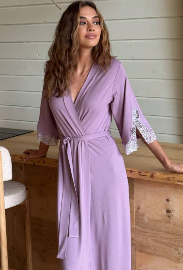Халат женский вискоза Violet delux Х-М-48SR фото