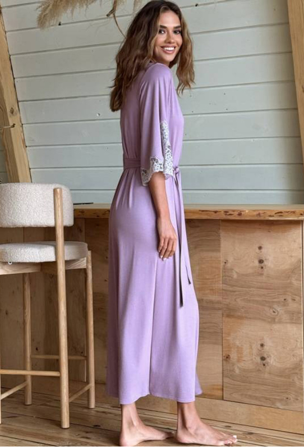 Халат женский вискоза Violet delux Х-М-48SR фото
