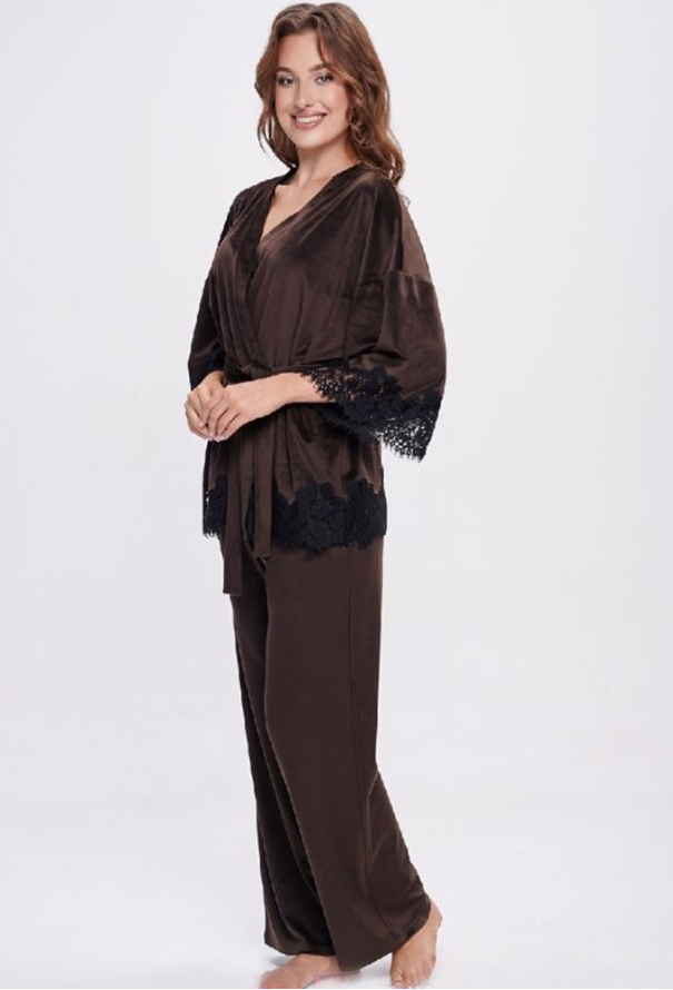 Костюм жіночий велюровий Shato 2718BW фото