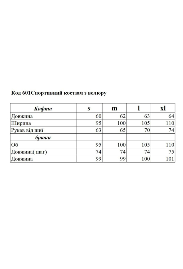 Костюм жіночий велюровий Tomiko 601BZ фото