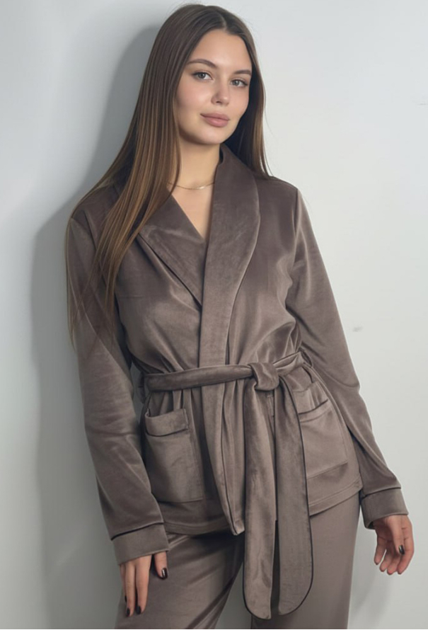 Костюм женский велюровый V.Velika 065-21MBK фото