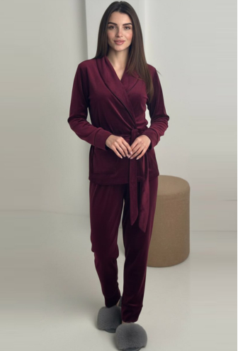 Костюм женский велюровый V.Velika 065-21BDBK