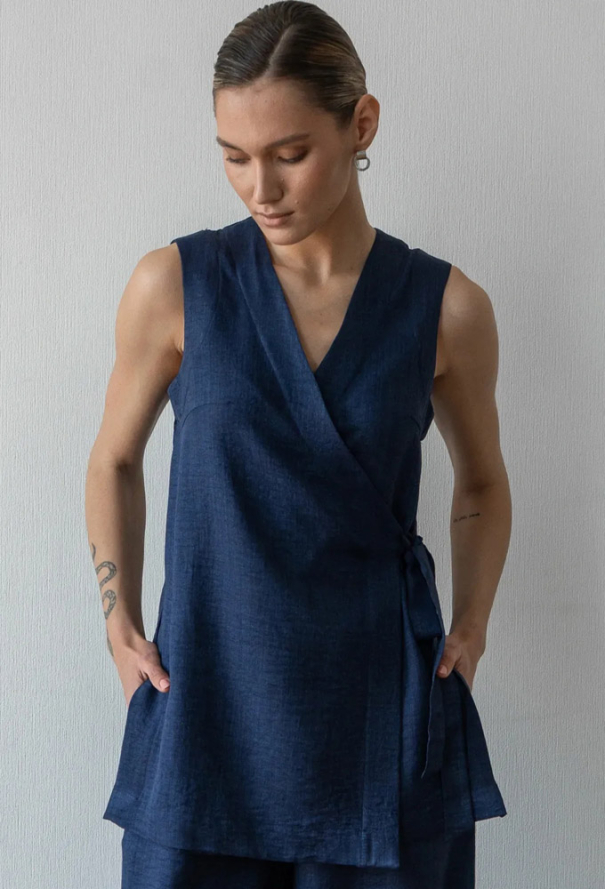 Костюм женский лен Denim Forly LN0093-13-70 фото