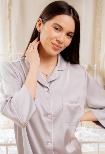 Нічна сорочка шовкова V.Velika 050-21SW