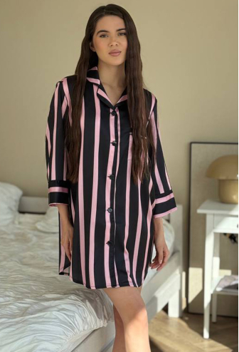 Нічна сорочка шовкова V.Velika 058-21CR