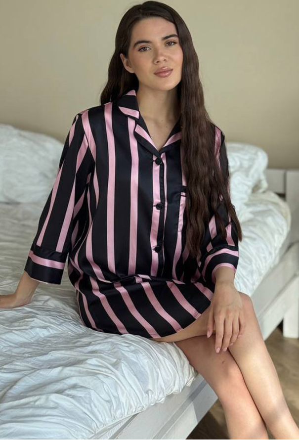 Нічна сорочка шовкова V.Velika 058-21CR фото