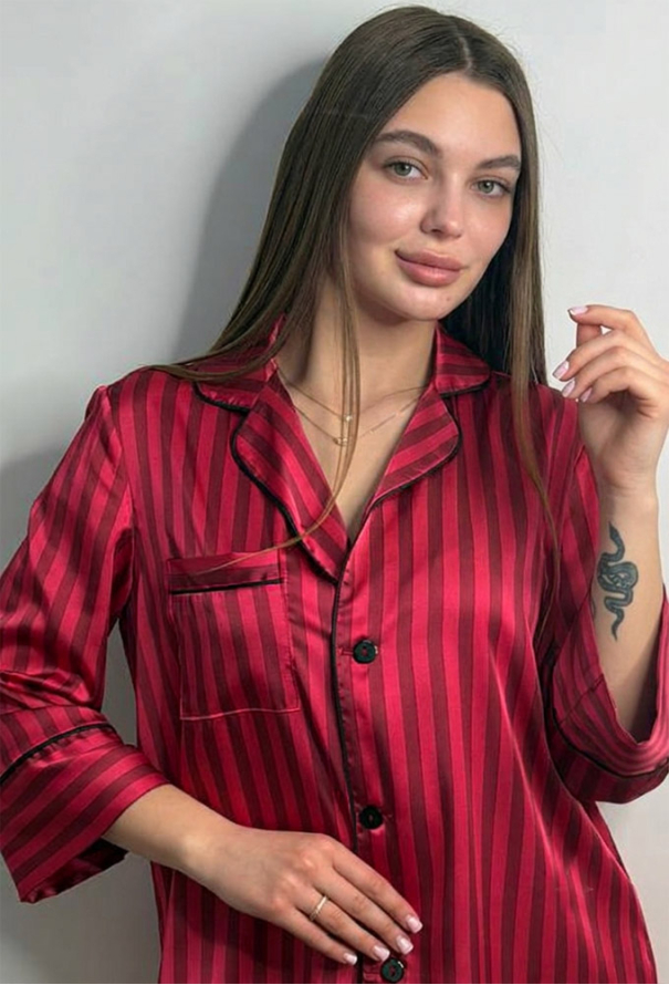 Ночная рубашка сатиновая V.Velika 058-21PM фото