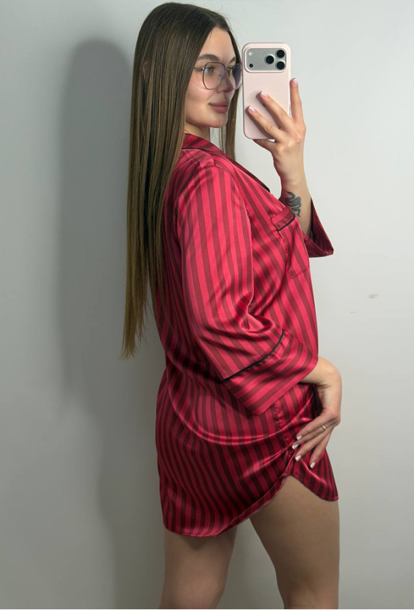 Ночная рубашка сатиновая V.Velika 058-21PM фото