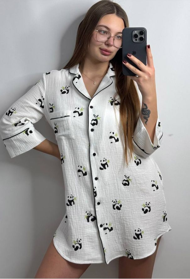 Нічна сорочка муслінова V.Velika 165-24PN фото