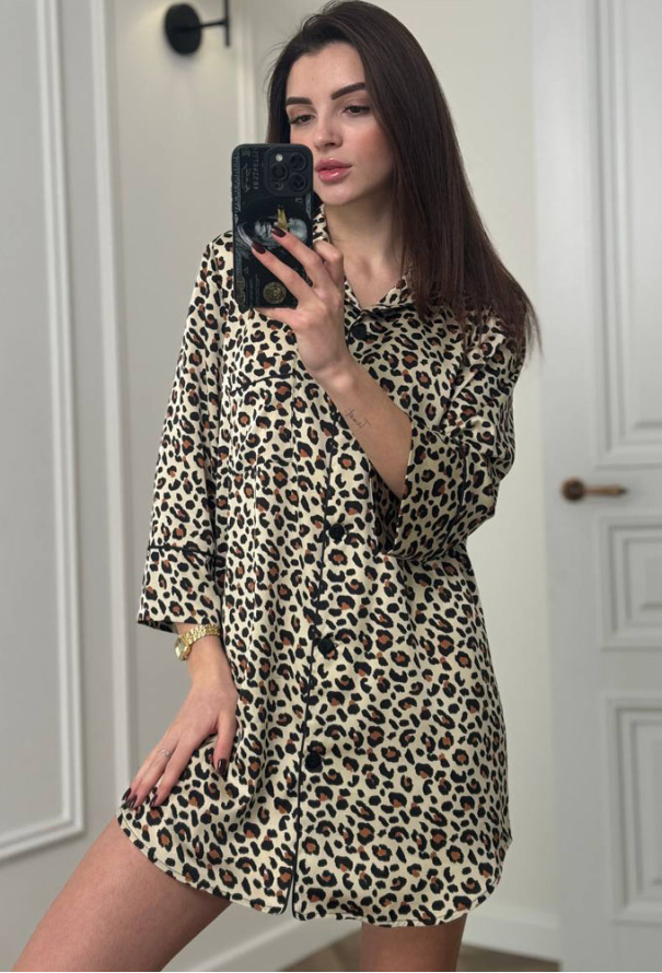 Нічна сорочка шовкова V.Velika 161-24-5 фото