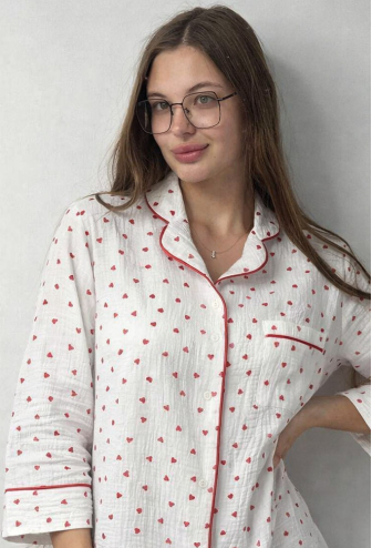 Нічна сорочка муслінова V.Velika 165-24CSCK