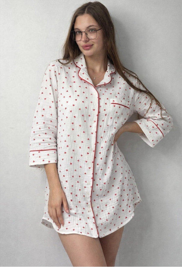 Нічна сорочка муслінова V.Velika 165-24CSCK фото