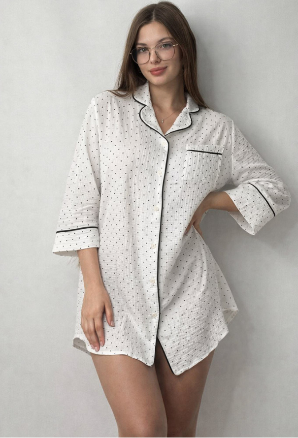 Нічна сорочка муслінова V.Velika 165-24CGCK фото