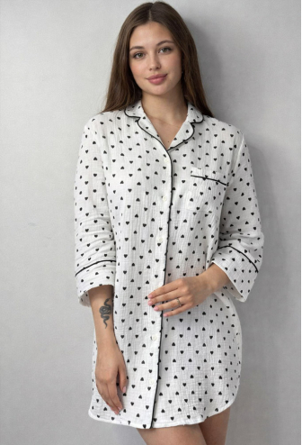 Нічна сорочка муслінова V.Velika 165-24CS