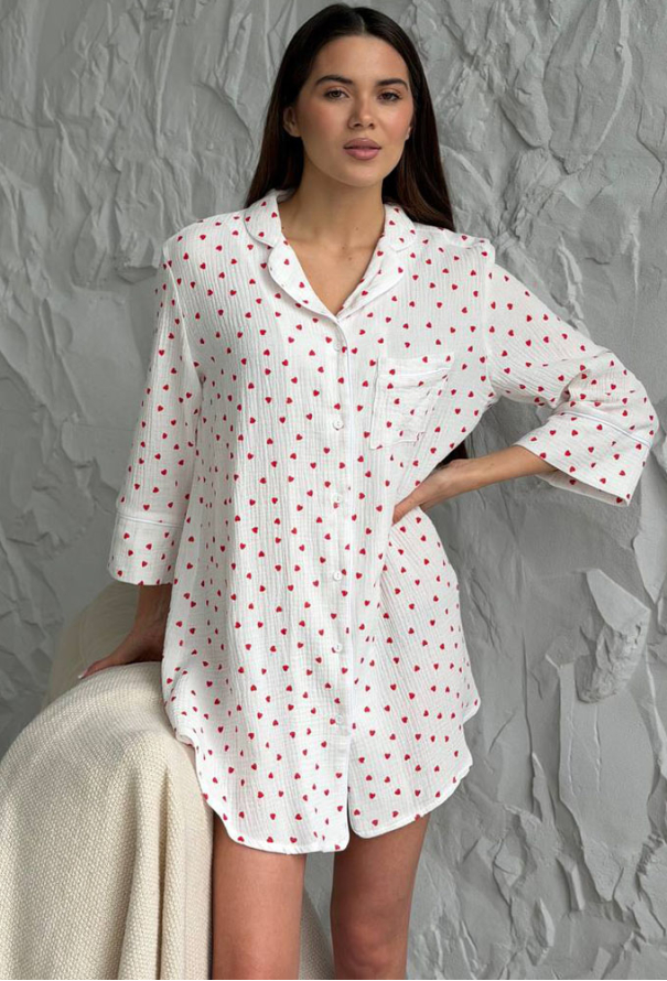 Нічна сорочка муслінова V.Velika  165-24KS фото