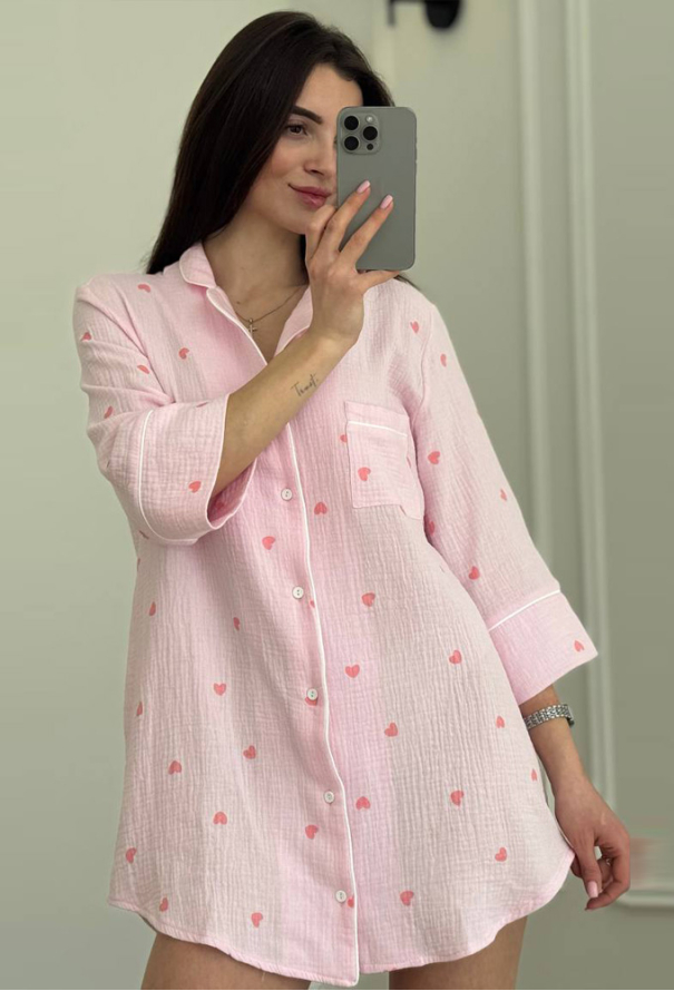 Нічна сорочка муслінова V.Velika 165-24RRS фото