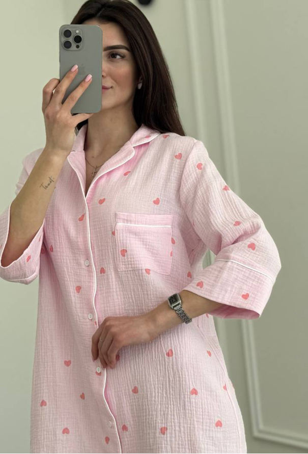 Нічна сорочка муслінова V.Velika 165-24RRS фото