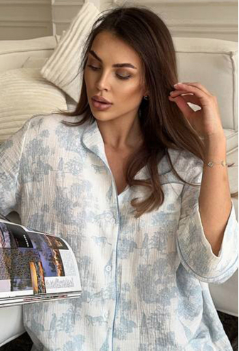 Нічна сорочка муслінова V.Velika 165-24SD