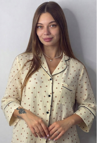 Нічна сорочка муслінова V.Velika 165-24ZT