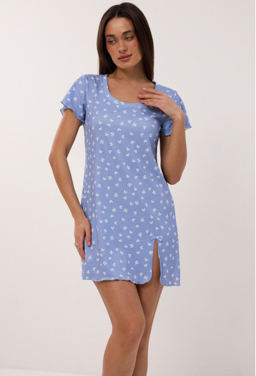 Ночнушка женская вискоза рубчик Barwa Garments 0366BL