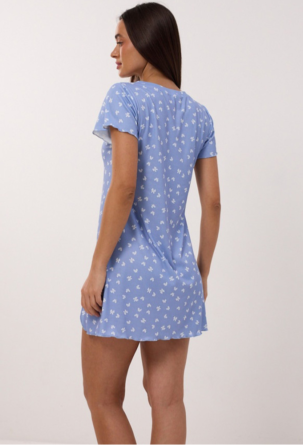 Нічна сорочка віскоза рубчик Barwa Garments 0366BL фото